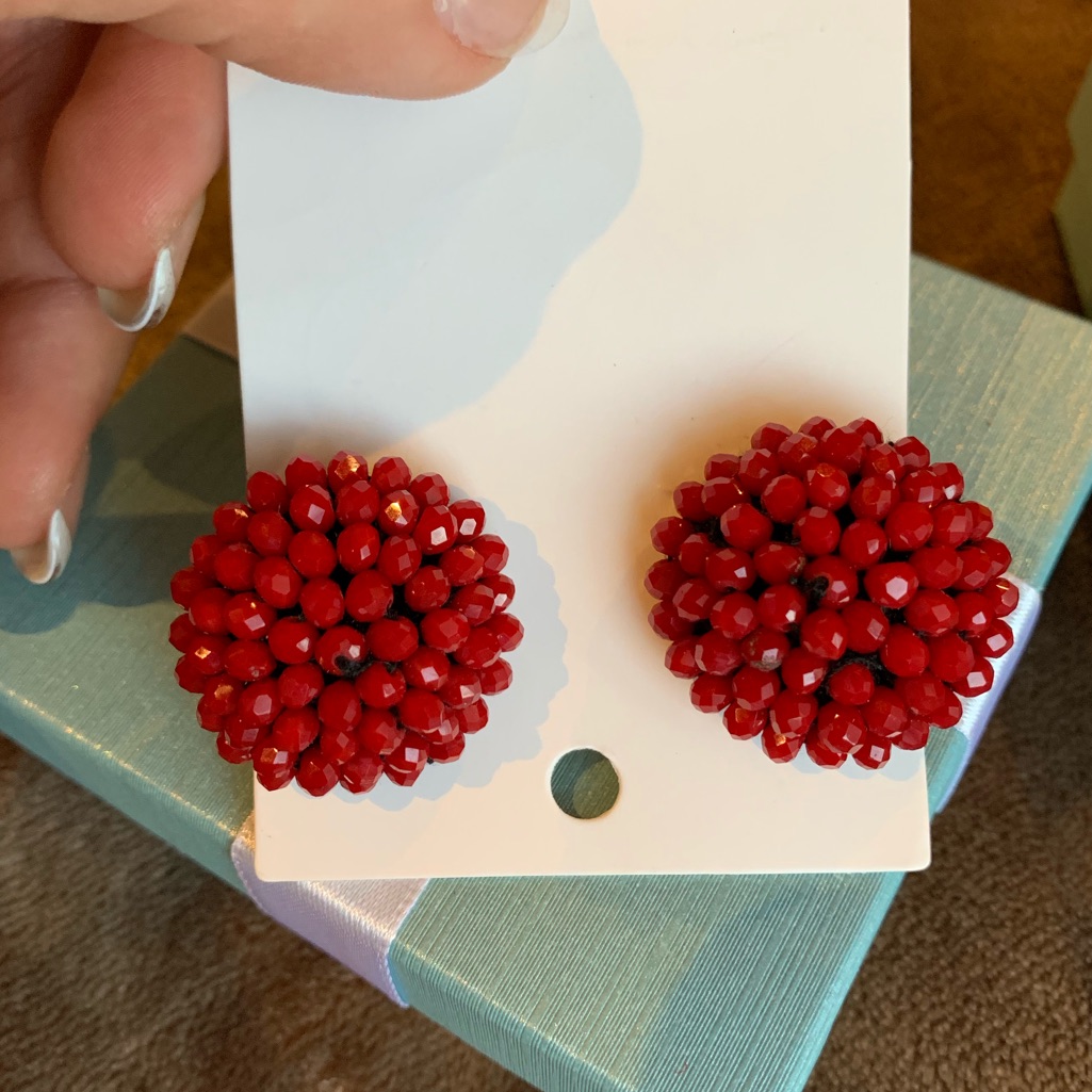 Grapefruit Statement Earrings Handmade Summer